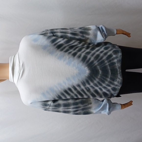 Style & Co Tie-Dye Mock-Neck Sweatshirt, Blue/Black Combo - Picture 8 of 11